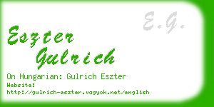 eszter gulrich business card